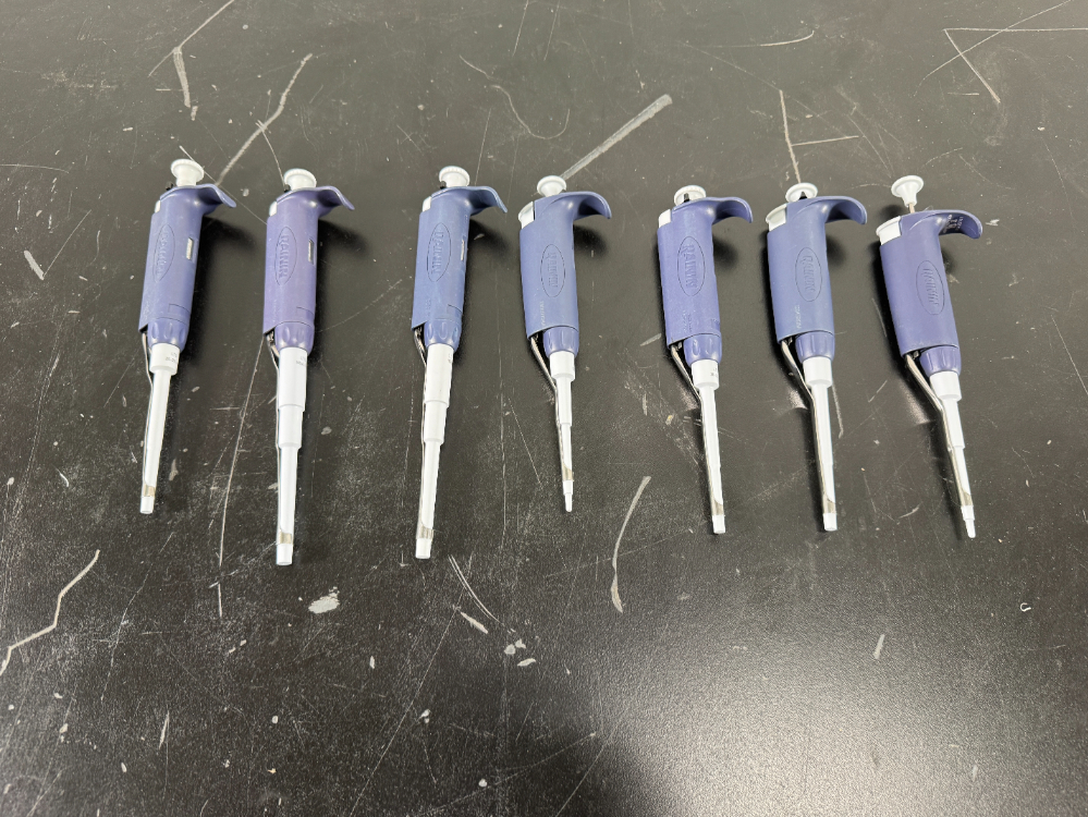 Image of Rainin Pipet Lite Single Channel Pipettes - Quantity 7